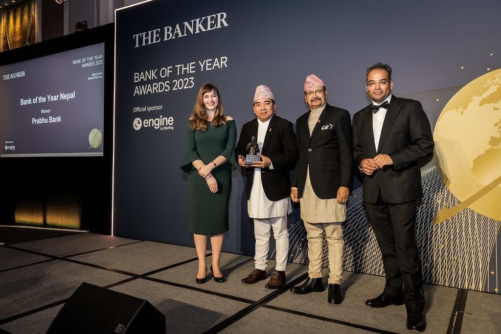 'Bank of the Year' 2023 Awarded to Prabhu Bank limited